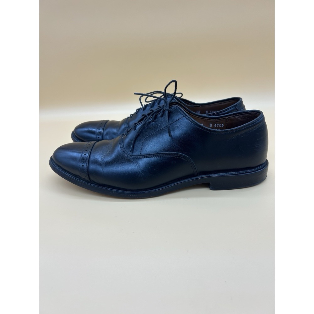 Allen Edmonds Men's Shoes 10 Black Fifth Avenue Cap Toe Oxford Derby